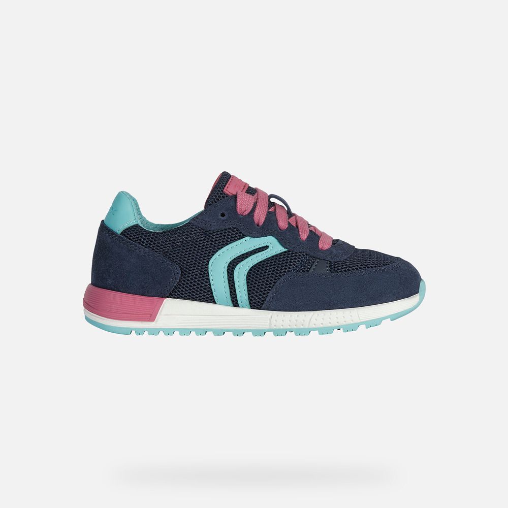 Tenis Geox Menina Azul Marinho/Rosa - Alben - VARGY8159